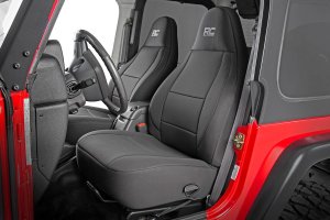 Jeep Wrangler Unlimited Seat Covers - Front and Rear - Rough Country - Neoprene - '04-'06